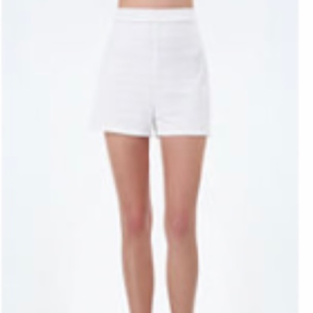 NWT Bebe XS White High waisted shorts